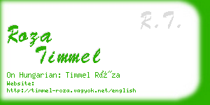 roza timmel business card